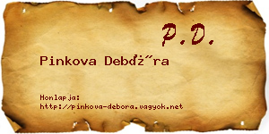 Pinkova Debóra névjegykártya